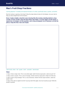 Free Fractions Drawing Sheet | Year 4 Supported | BookFlik
