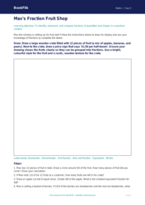 Free Fractions Drawing Sheet | Year 5 Core | BookFlik