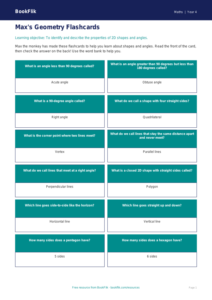 Free Geometry Flashcards | Year 4 Supported | BookFlik