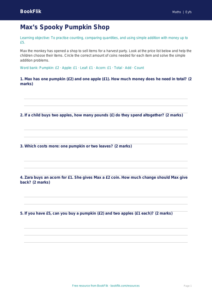 Free Halloween Maths Activity Sheet | EYFS Core | BookFlik