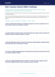 Free Halloween Maths Assessment | Year 5 Core | BookFlik