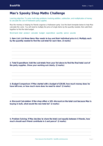 Free Halloween Maths Template | Year 5 Core | BookFlik