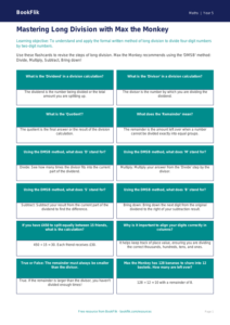Free Long Division Flashcards | Year 5 Core | BookFlik