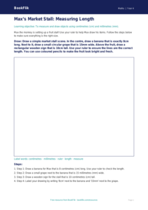 Free Measurement Drawing Sheet | Year 4 Supported | BookFlik