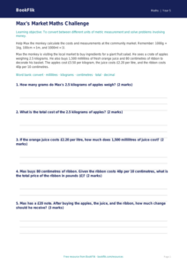 Free Measurement Track Sheet | Year 5 Core | BookFlik