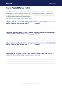 Free Mental Maths Activity Sheet | Year 4 Supported | BookFlik