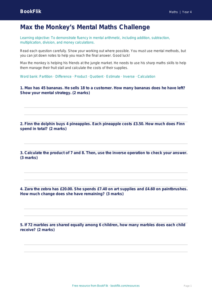 Free Mental Maths Assessment | Year 4 Greater Depth | BookFlik