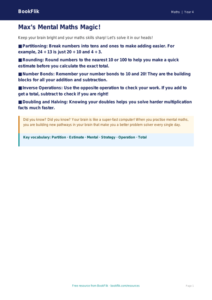 Free Mental Maths Poster | Year 4 Supported | BookFlik