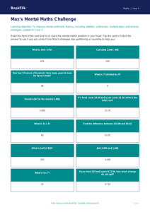 Free Mental Maths Flashcards | Year 5 Core | BookFlik