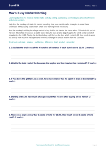 Free Mental Maths Track Sheet | Year 5 Core | BookFlik