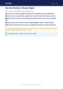 Free Money Poster | EYFS Core Math Resource | BookFlik