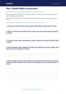 Free Money Assessment | Year 4 Supported | BookFlik