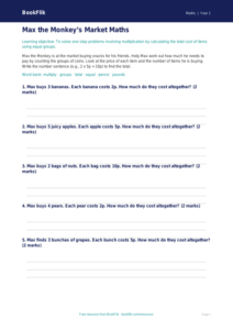 Free Multiplication Activity Sheet | Year 1 Core | BookFlik