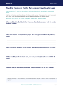 Free Multiplication Template | Year 1 Core | BookFlik
