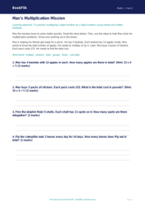 Free Multiplication Track Sheet | Year 4 Supported | BookFlik
