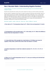 Free Negative Numbers Track Sheet | Year 5 Core | BookFlik