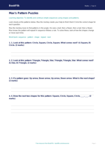 Free Non Verbal Reasoning Track Sheet | Year 4 Supported | BookFlik