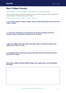 Free Non Verbal Reasoning Worksheet | Year 4 Supported | BookFlik