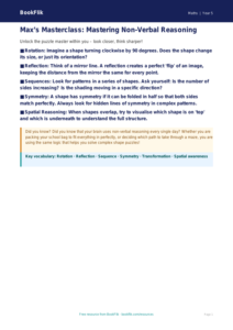 Free Non Verbal Reasoning Poster | Year 5 Core | BookFlik