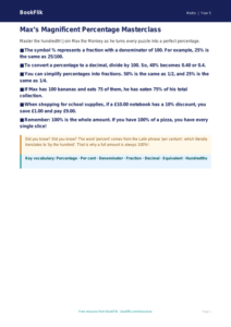 Free Percentages Poster | Year 5 Core | BookFlik