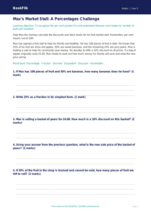 Free Percentages Track Sheet | Year 5 Core | BookFlik