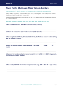 Free Place Value Assessment | Year 4 Supported | BookFlik
