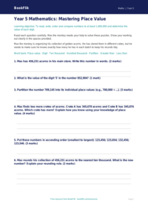Free Place Value Assessment | Year 5 Core | BookFlik