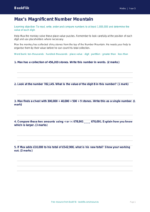 Free Place Value Worksheet | Year 5 Core | BookFlik