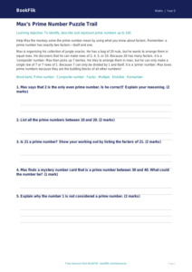 Free Prime Numbers Track Sheet | Year 5 Core | BookFlik