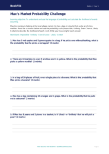 Free Probability Activity Sheet | Year 5 Core | BookFlik