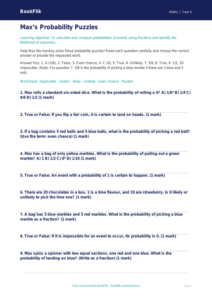 Free Probability Quiz | Year 5 Core | BookFlik