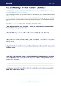 Free Roman Numerals Assessment | Year 4 Greater Depth | BookFlik