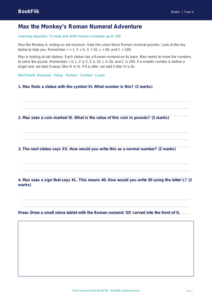 Free Roman Numerals Track Sheet | Year 4 Supported | BookFlik