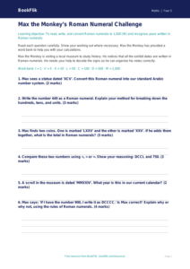 Free Roman Numerals Assessment | Year 5 Core | BookFlik