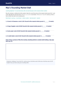 Free Rounding Activity Sheet | Year 4 Supported | BookFlik