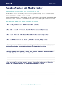 Free Rounding Assessment | Year 4 Supported | BookFlik