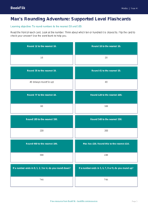 Free Rounding Flashcards | Year 4 Supported | BookFlik