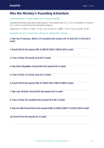 Free Rounding Quiz | Year 4 Supported | BookFlik