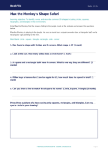 Free Shape Worksheet | EYFS Core Skills | BookFlik