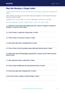 Free Shape Quiz | Year 4 Supported | BookFlik
