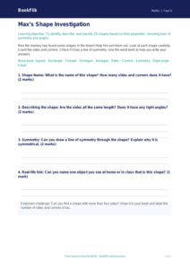 Free Shape Template | Year 4 Supported | BookFlik