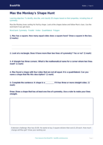 Free Shape Worksheet | Year 4 Supported | BookFlik