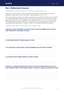 Free Square Numbers Track Sheet | Year 5 Core | BookFlik