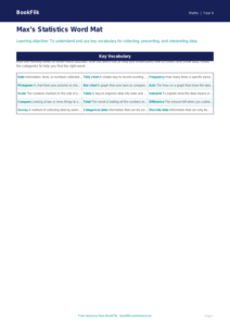 Free Statistics Word Mat | Year 4 Supported | BookFlik