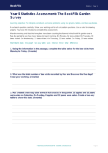 Free Statistics Assessment | Year 5 Core | BookFlik