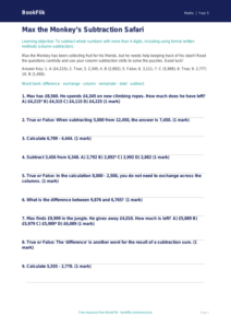Free Subtraction Quiz | Year 5 Core | BookFlik