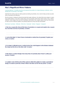 Free Symmetry Practice Worksheet | Year 5 Math | BookFlik