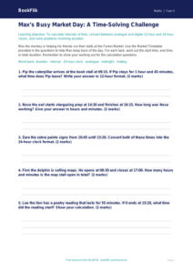 Free Time Activity Sheet | Year 5 Core | BookFlik
