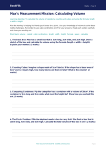 Free Volume Template | Year 5 Core | BookFlik