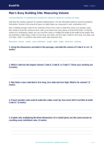 Free Volume Track Sheet | Year 5 Core | BookFlik